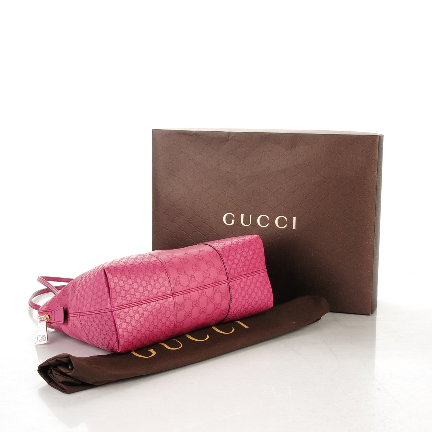 Gucci Guccissima Signature Medium Bree Shoulder Bag Peonia Flower 4 of 7
