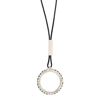 Hermes Swift Kyoto Tresse Pendant Necklace Black White 1 of 5