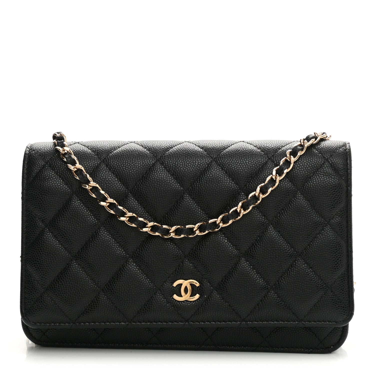 Chanel Caviar Quilted Wallet On Chain WOC Black 1 of 12