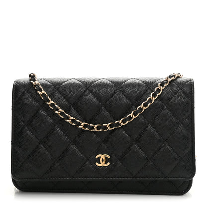 Chanel Caviar Quilted Wallet On Chain WOC Black 1 of 12