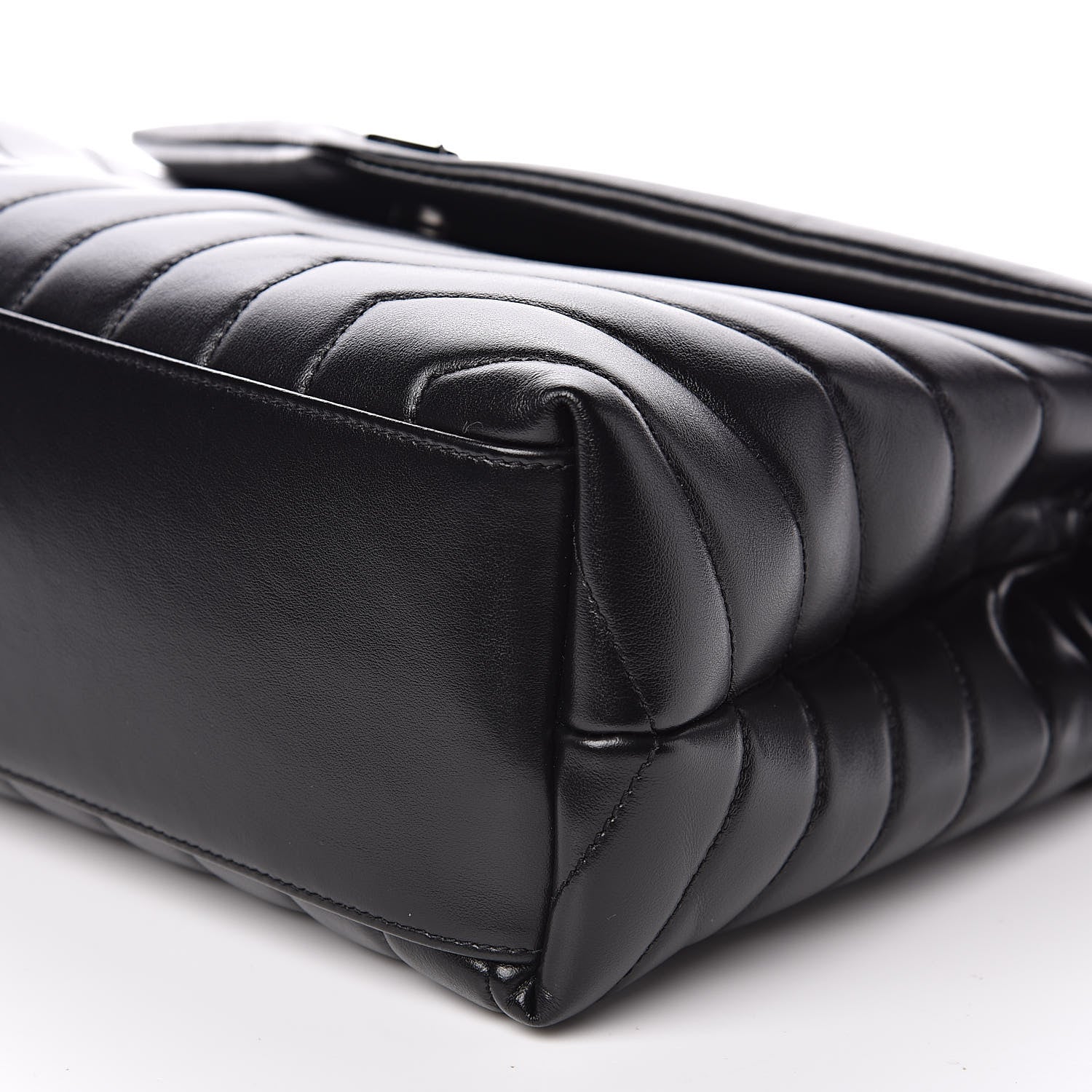 Saint Laurent Calfskin Y Quilted Monogram Medium Loulou Chain Satchel Black 10 of 12