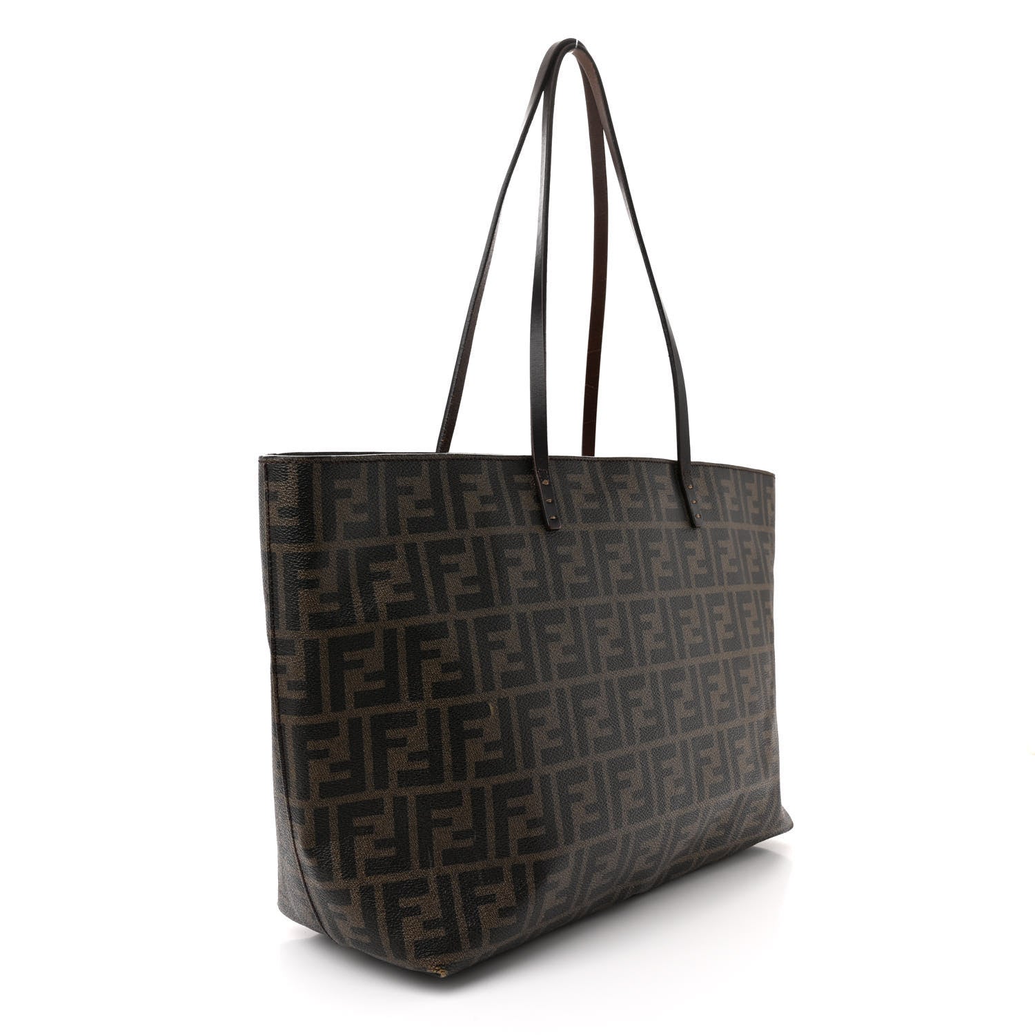Fendi Zucca Spalmati Medium Roll Tote Tobacco Moro 3 of 17