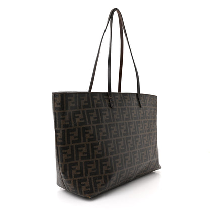 Fendi Zucca Spalmati Medium Roll Tote Tobacco Moro 3 of 17