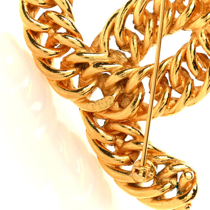Chanel Metal Chain CC Brooch Gold 4 of 5