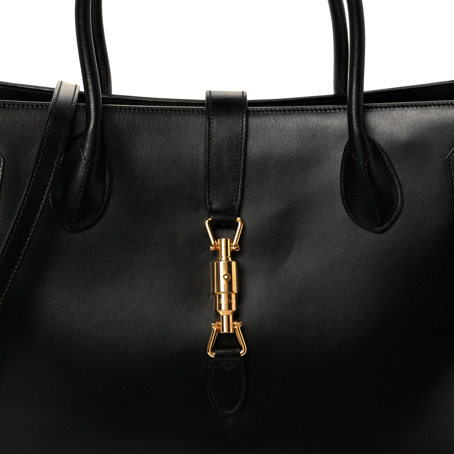 Boarded Plutone Calfskin Large Jackie 1961 Tote Black