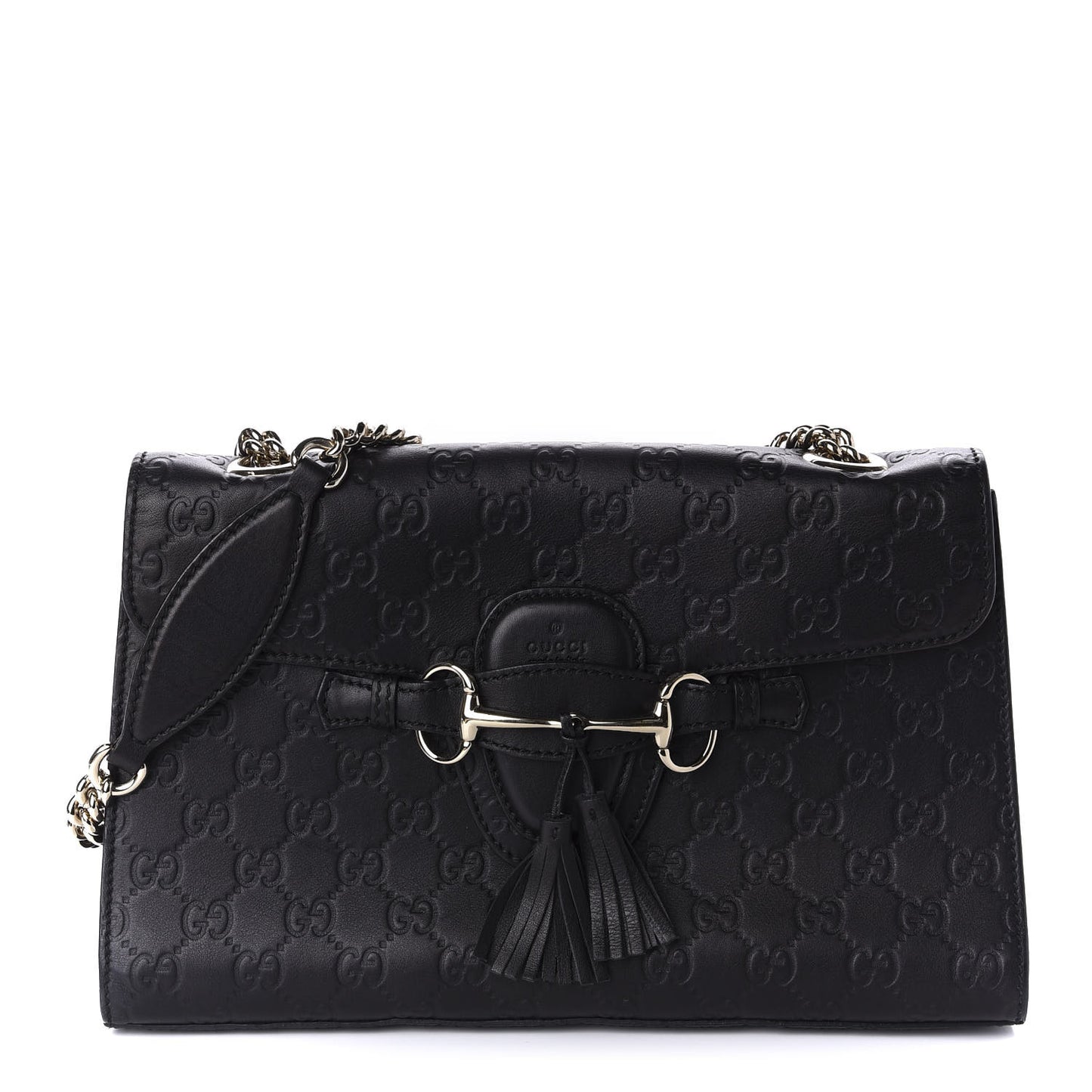 Guccissima Medium Emily Chain Shoulder Bag Black