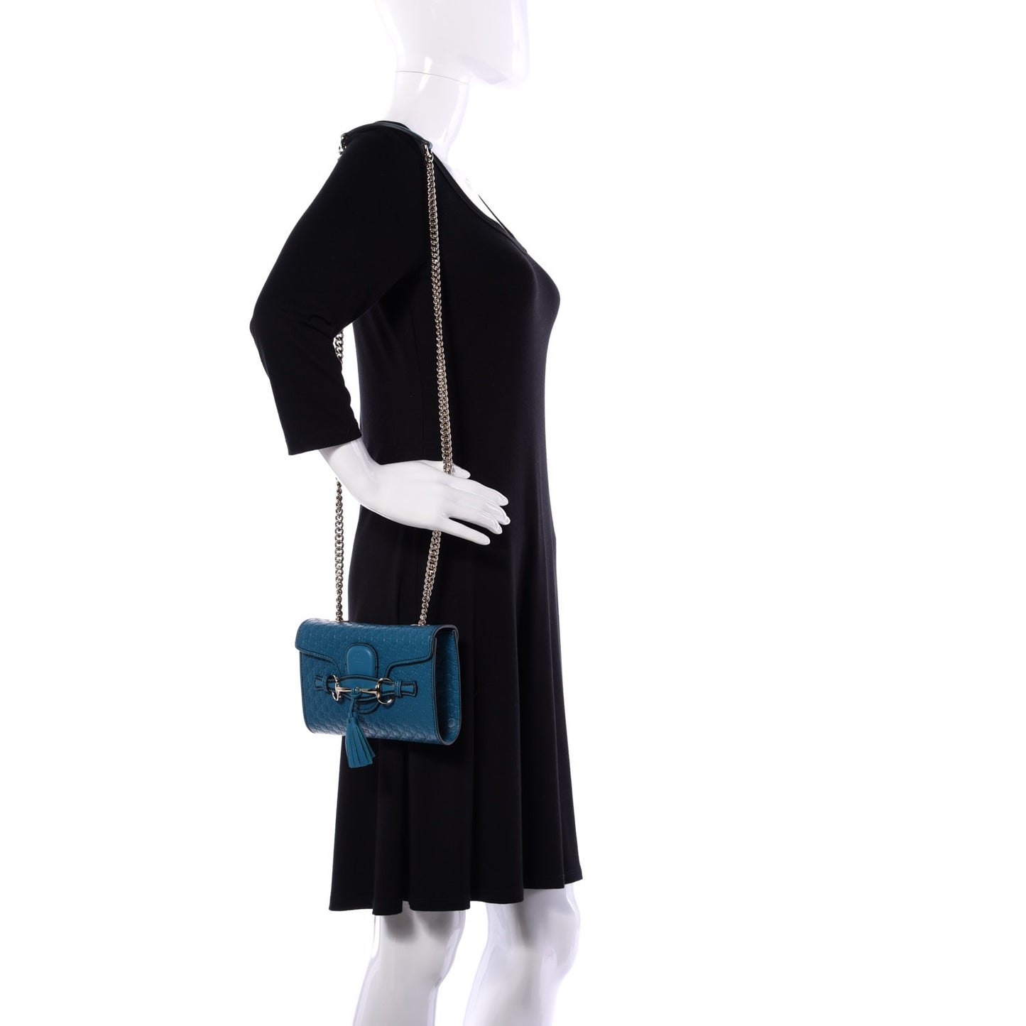 Microguccissima Mini Emily Shoulder Bag Deep Cobalt