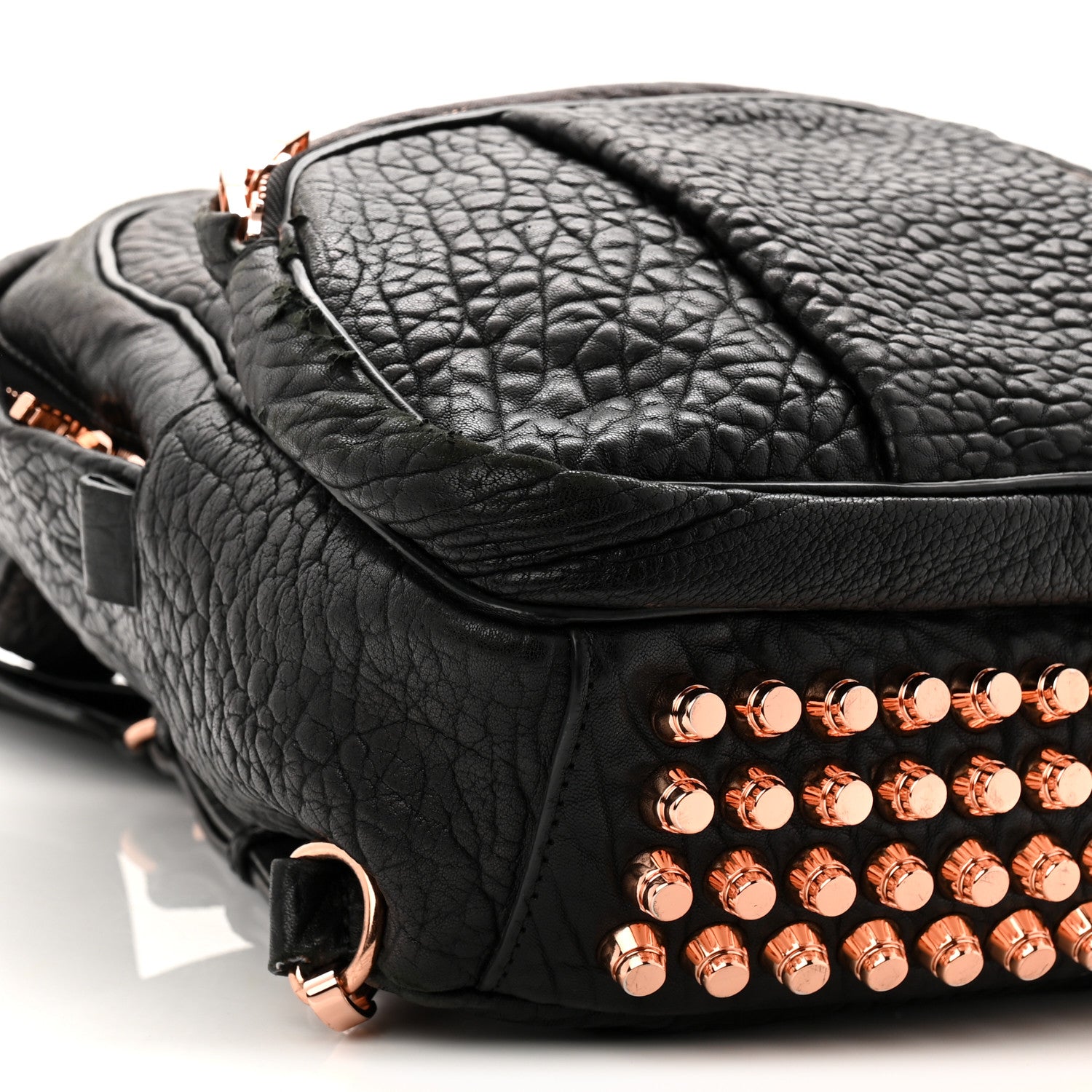 Alexander Wang Pebbled Lambskin Dumbo Backpack Black Rose Gold