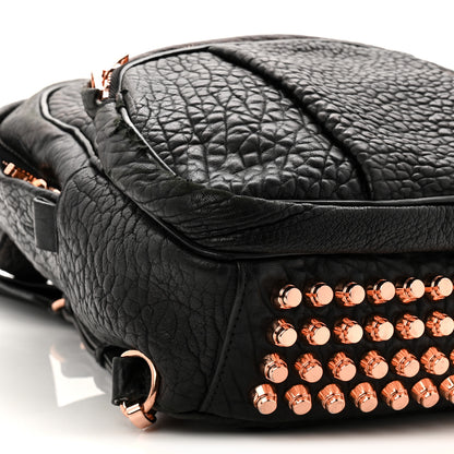 Alexander Wang Pebbled Lambskin Dumbo Backpack Black Rose Gold Hardware 9 of 11
