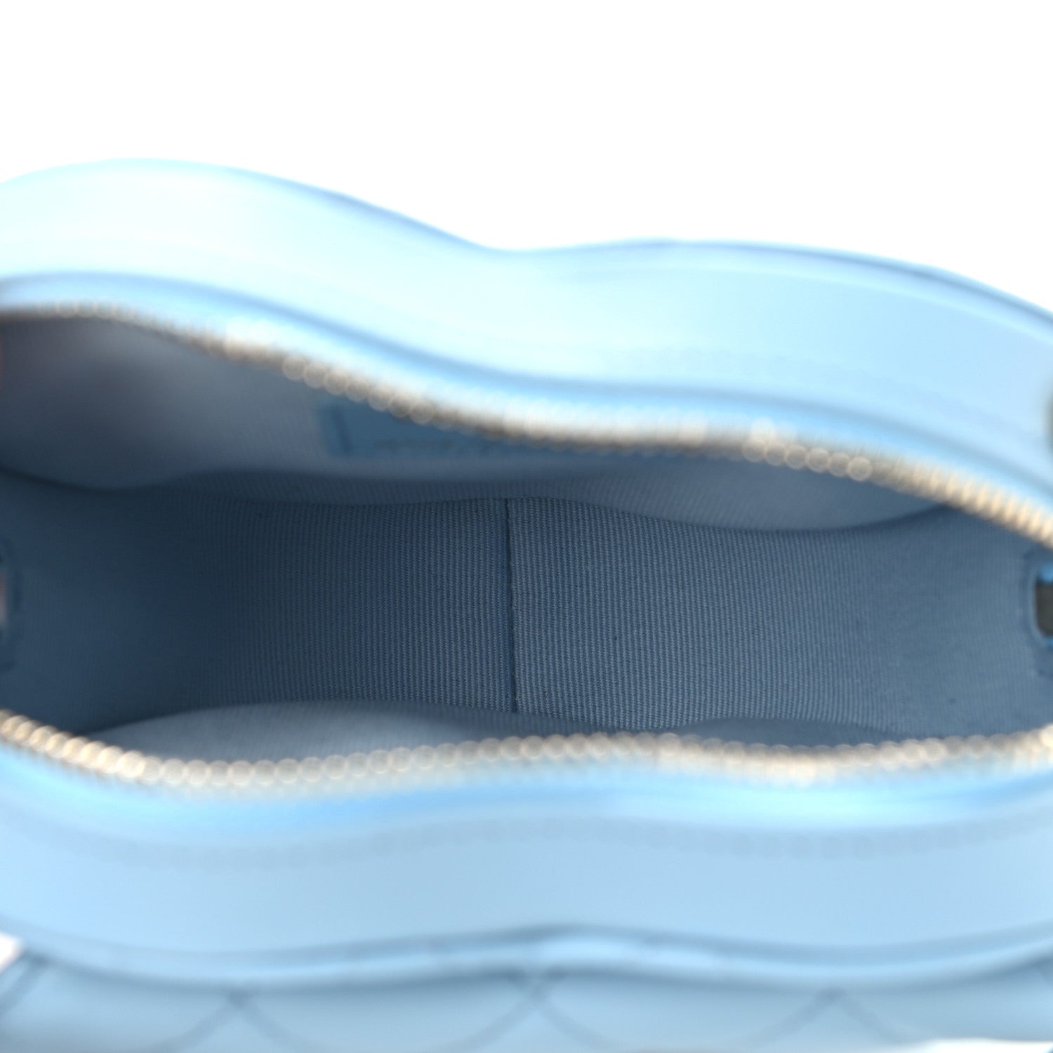 Chanel Lambskin Quilted CC In Love Heart Clutch With Chain Light Blue 5 of 11