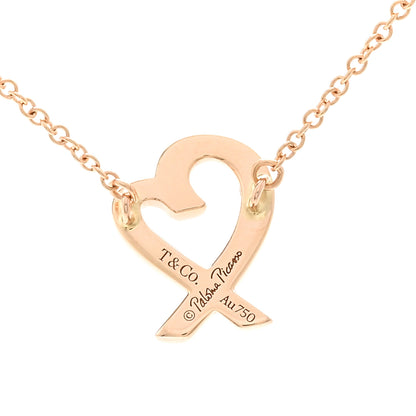 Tiffany 18K Rose Gold Mini Paloma Picasso Loving Heart Pendant Necklace 4 of 5