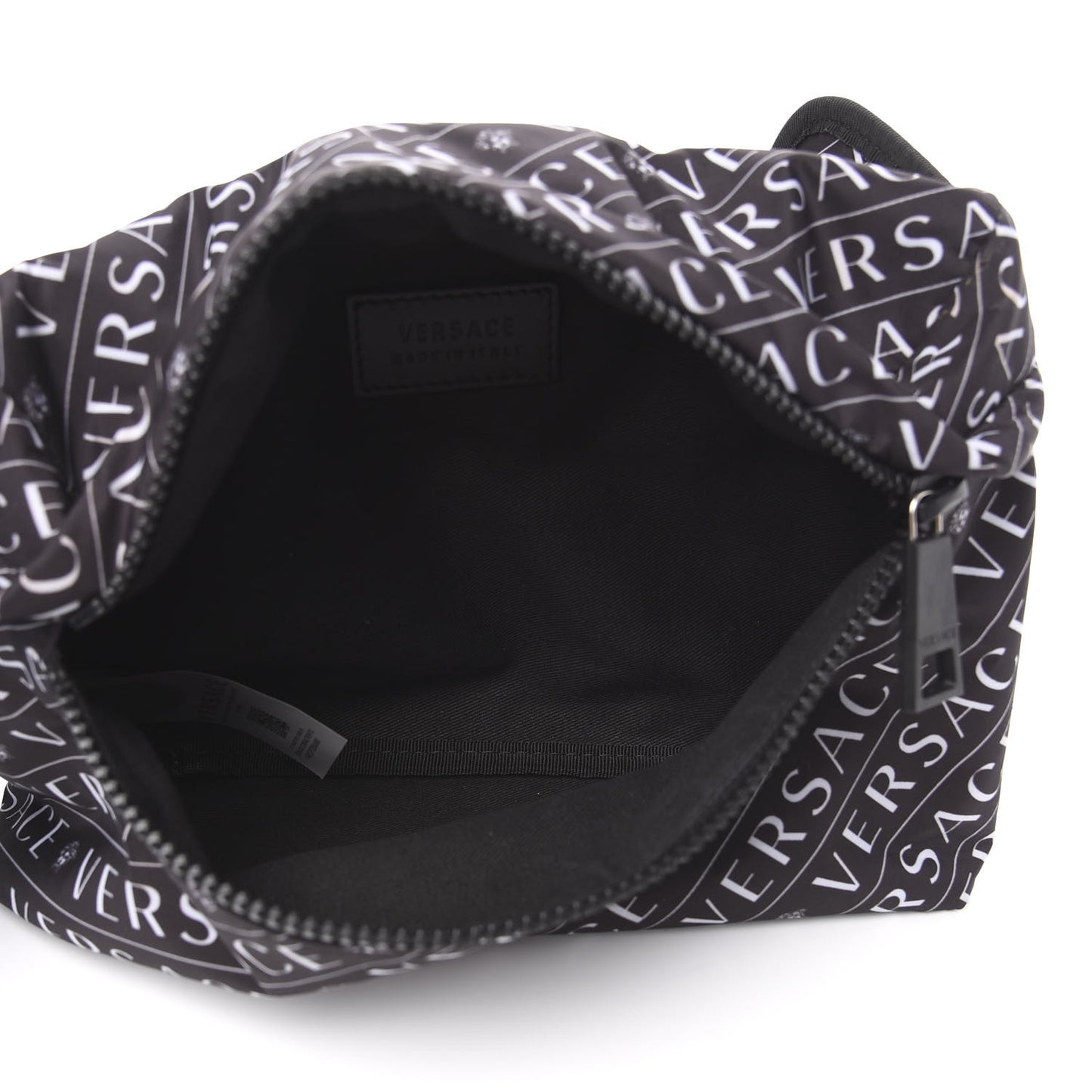 Nylon Logo Belt Bag Black White