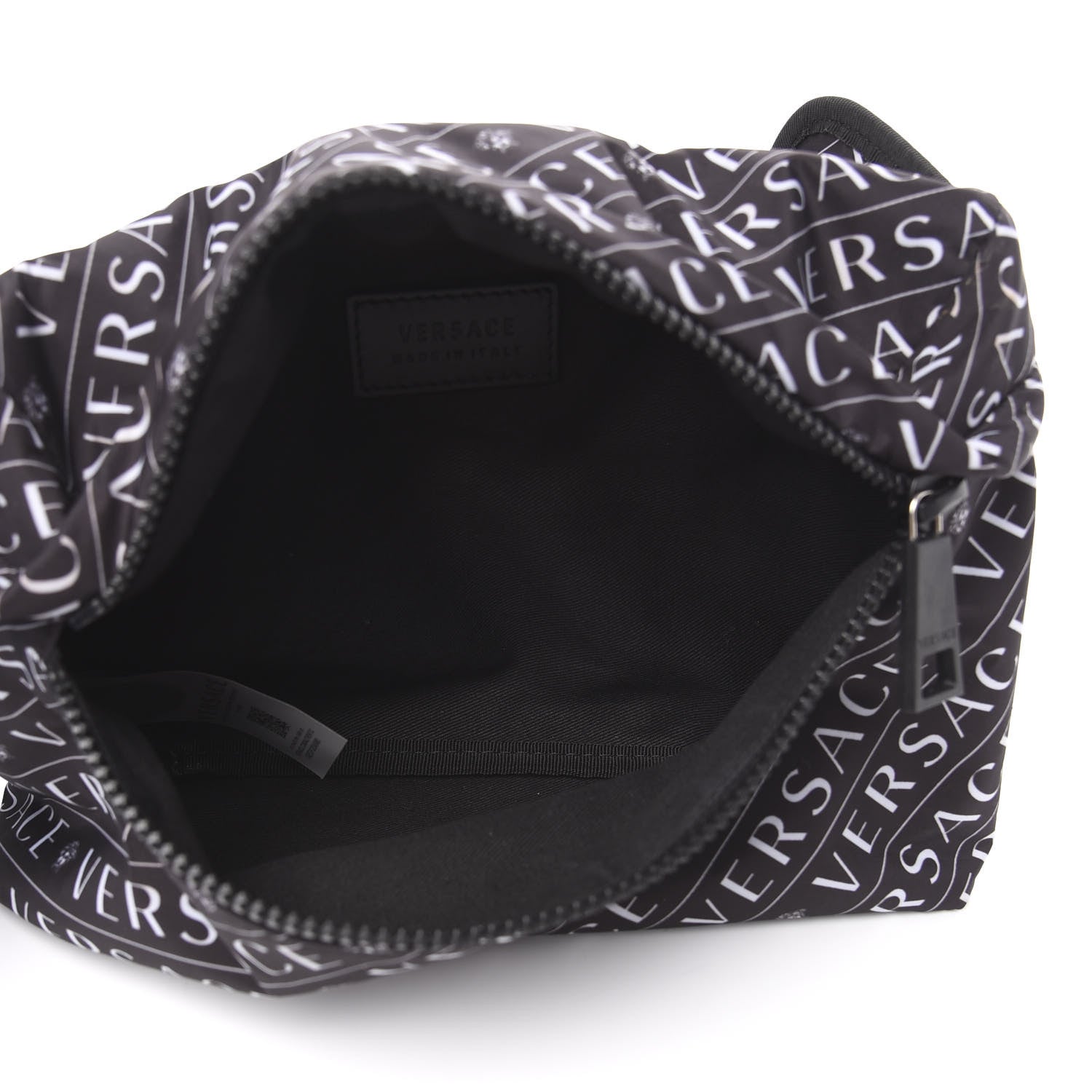 Versace Nylon Logo Belt Bag Black White 4 of 8