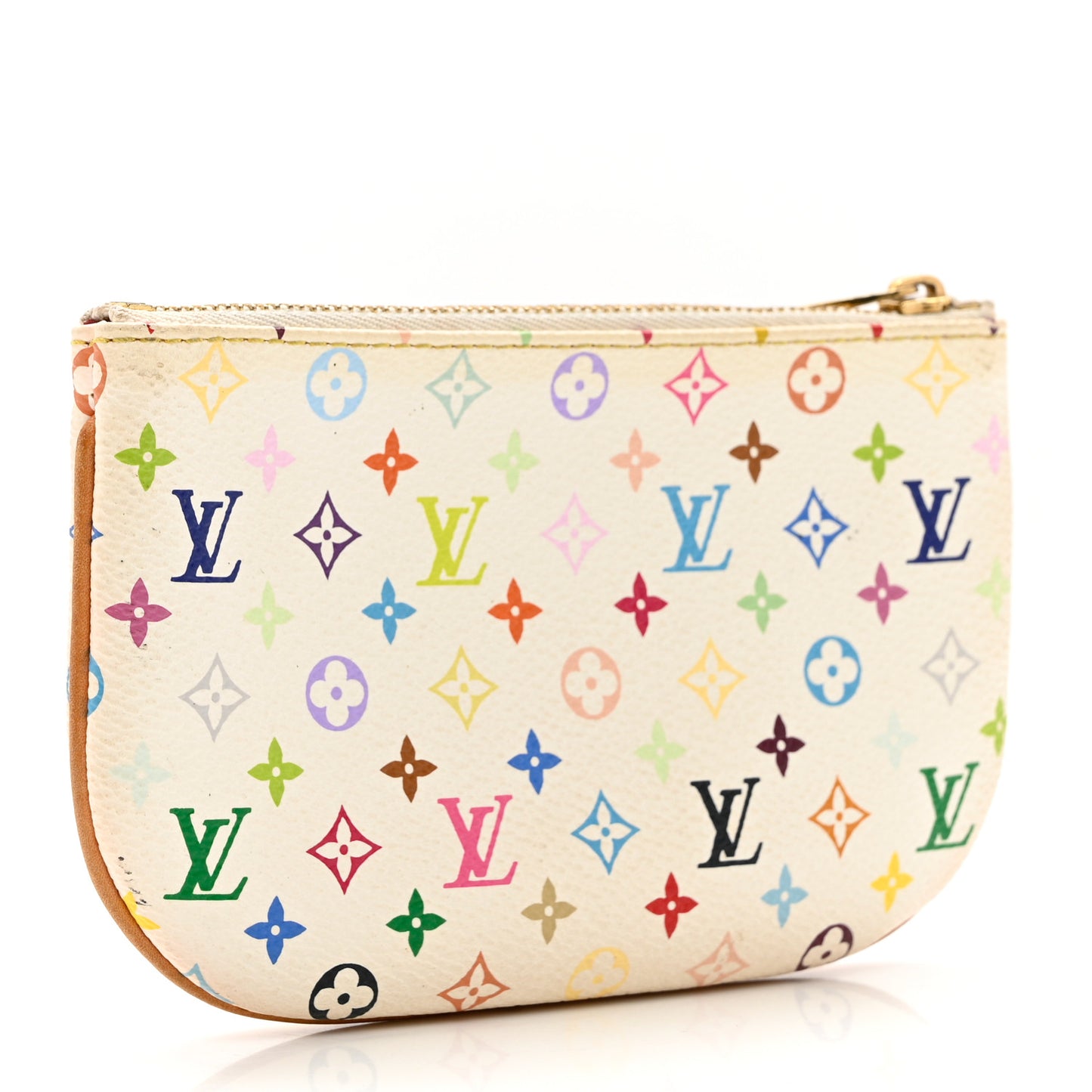 Monogram Multicolor Pochette Plate MM White
