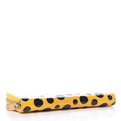 Louis Vuitton Vernis Kusama Infinity Dots Zippy Wallet Yellow 4 of 11