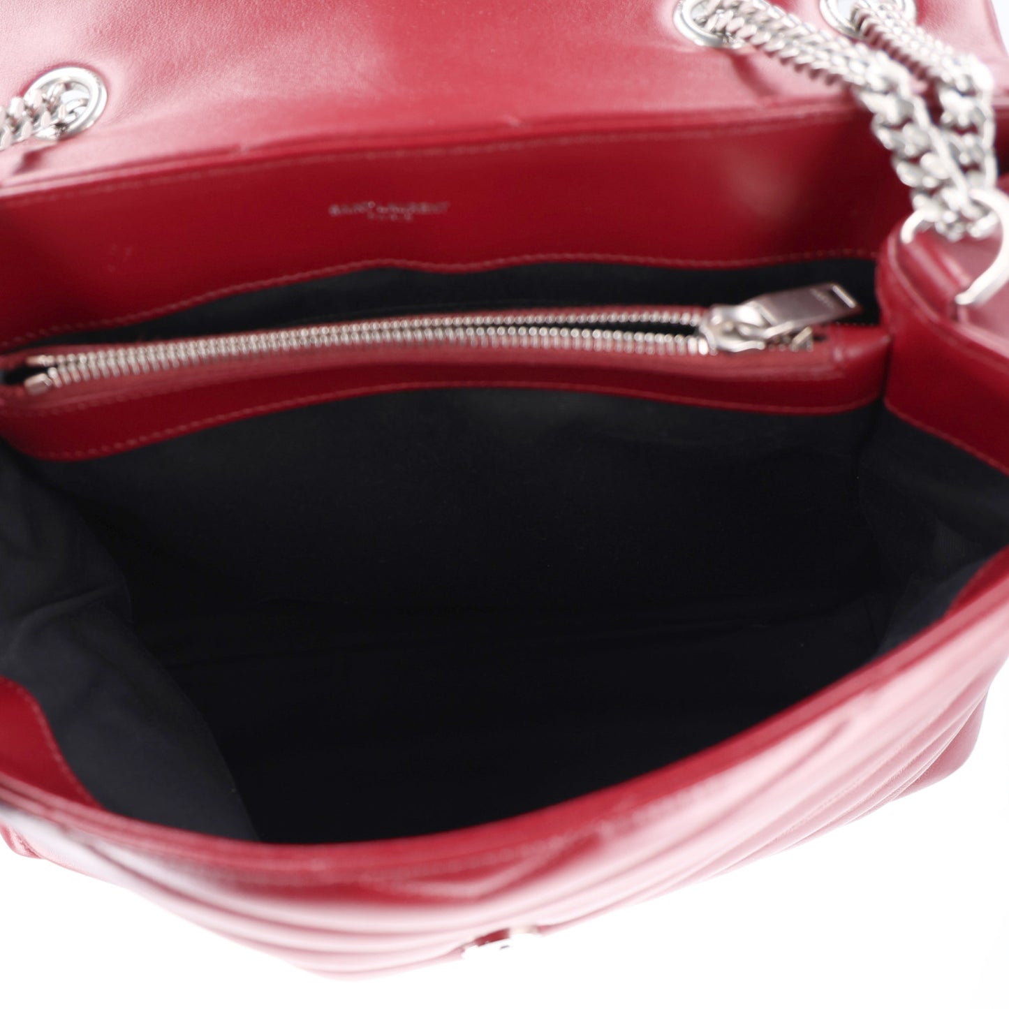 Calfskin Y Quilted Monogram Medium Loulou Chain Satchel Palissandre