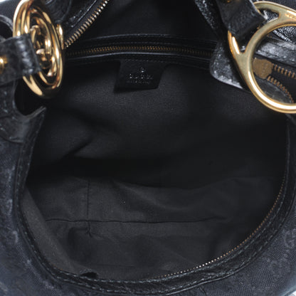 Gucci Monogram Interlocking Medium Hobo Black 5 of 7