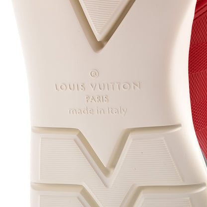 Louis Vuitton Rubber Mesh Suede Damier Fastlane Low Sneakers 9.5 Rouge 6 of 9