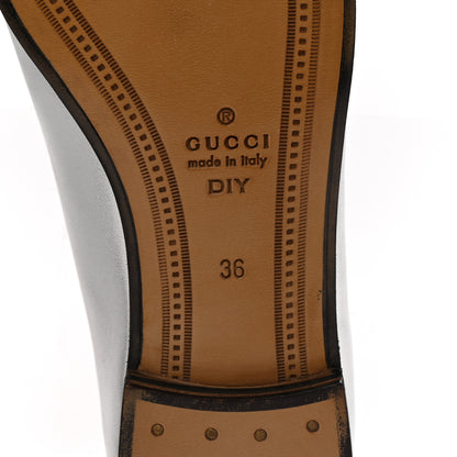 Gucci Metallic Nappa Womens Jordaan Loafers 36 Argento 7 of 10