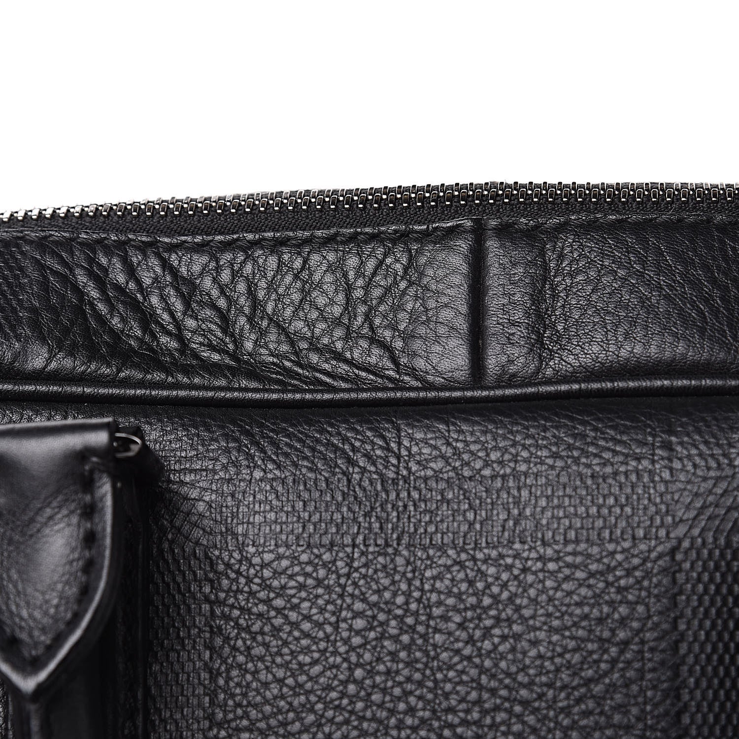 Burberry Heritage Grain Check Embossed Briefcase Black 10 of 10