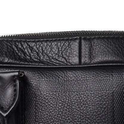 Burberry Heritage Grain Check Embossed Briefcase Black 10 of 10