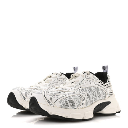Christian Dior Technical Fabric Mesh Oblique Dior Vibe Sneakers  38 White Black 4 of 9