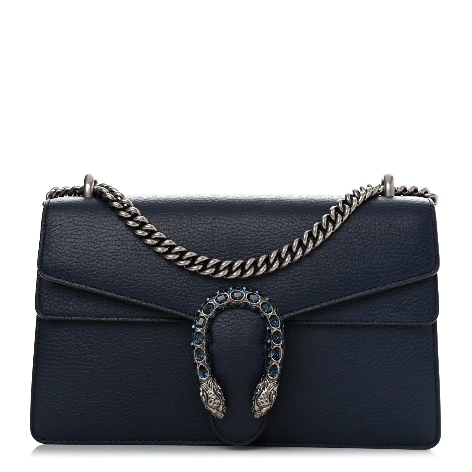 Gucci Dollar Calfskin Crystal Small Dionysus Shoulder Bag Blue Agata Montana Sapphire 1 of 13