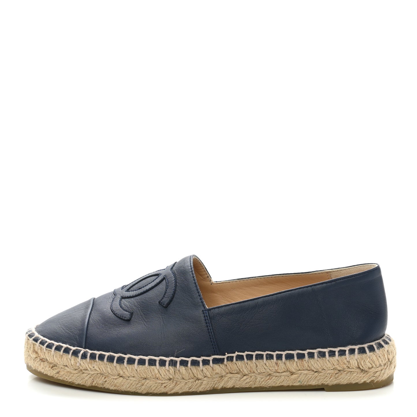 Lambskin CC Espadrilles 38 Blue