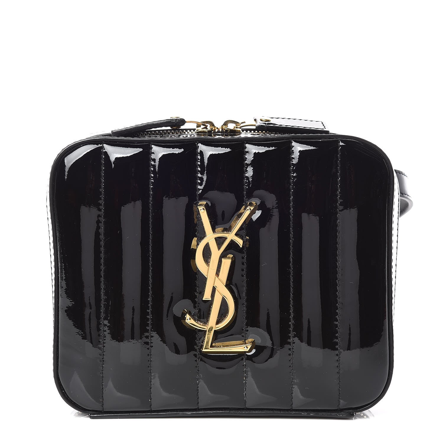 Saint Laurent Patent Matelasse Vicky Monogram Belt Bag Black 1 of 10