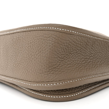 Hermes Taurillon Clemence Evelyne III PM Etoupe 10 of 12