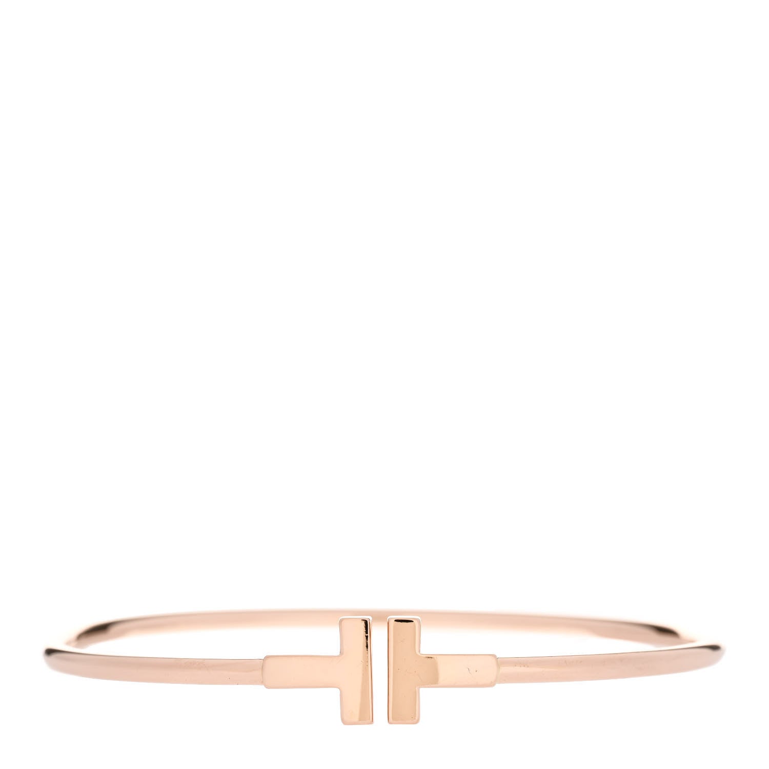 Tiffany 18K Rose Gold T Wire Bracelet 1 of 3