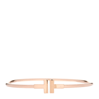 Tiffany 18K Rose Gold T Wire Bracelet 1 of 3