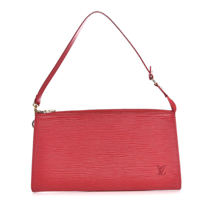 Louis Vuitton Epi Pochette Accessories 24 Castillan Red 1 of 7