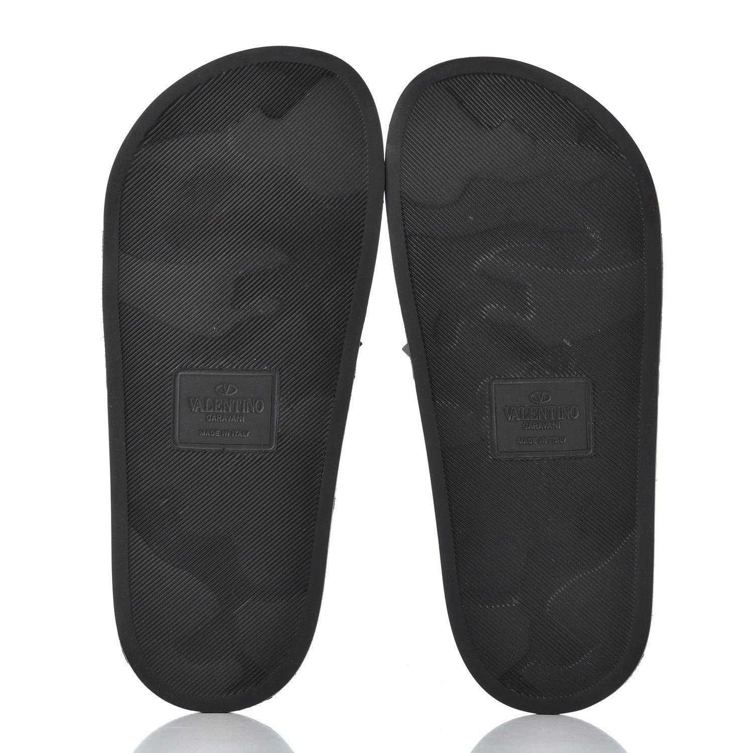 Valentino Garavani Rubber Rockstud Slide Sandals 36 Black 5 of 10