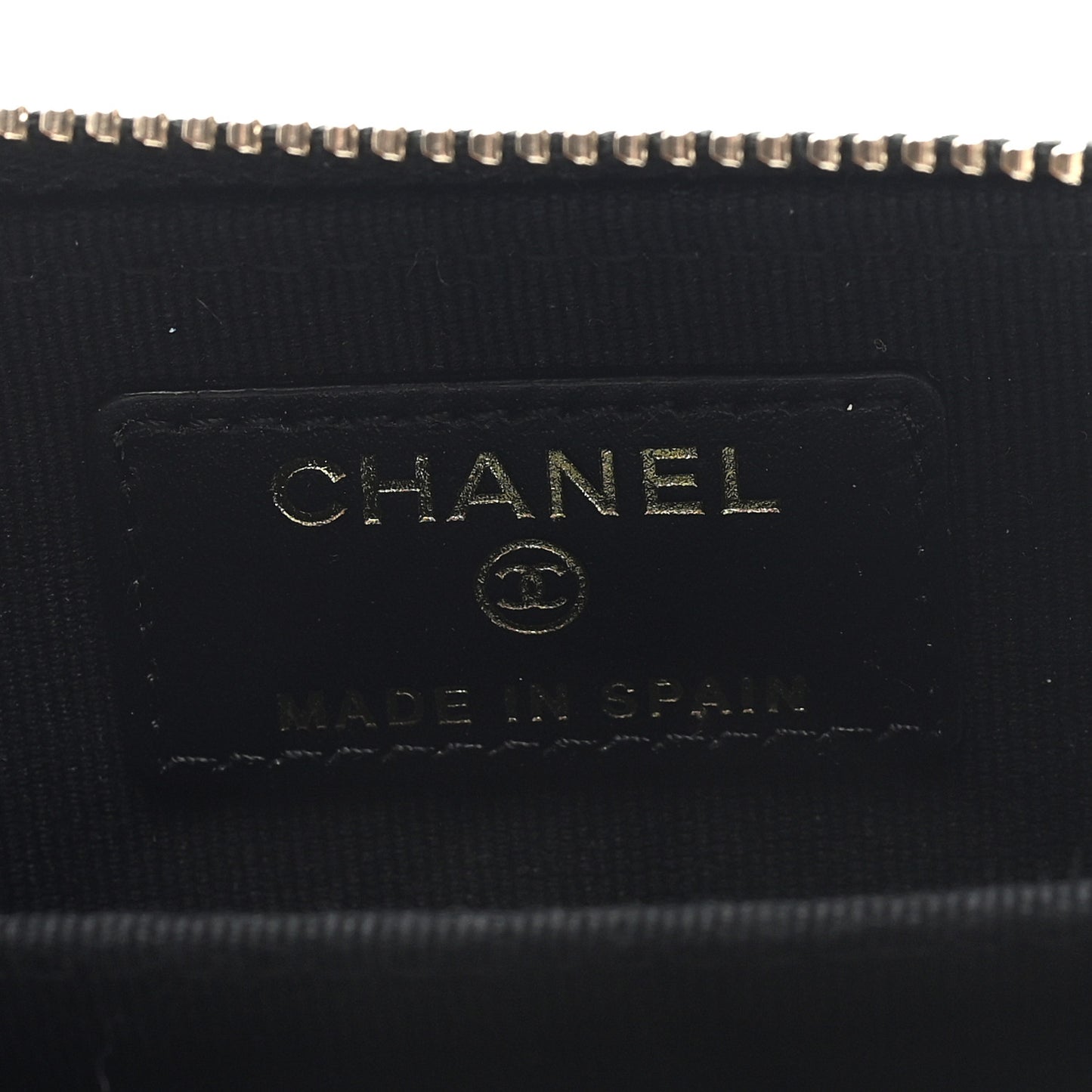 Caviar Quilted Multi Chain CC Zip Coin Purse Black