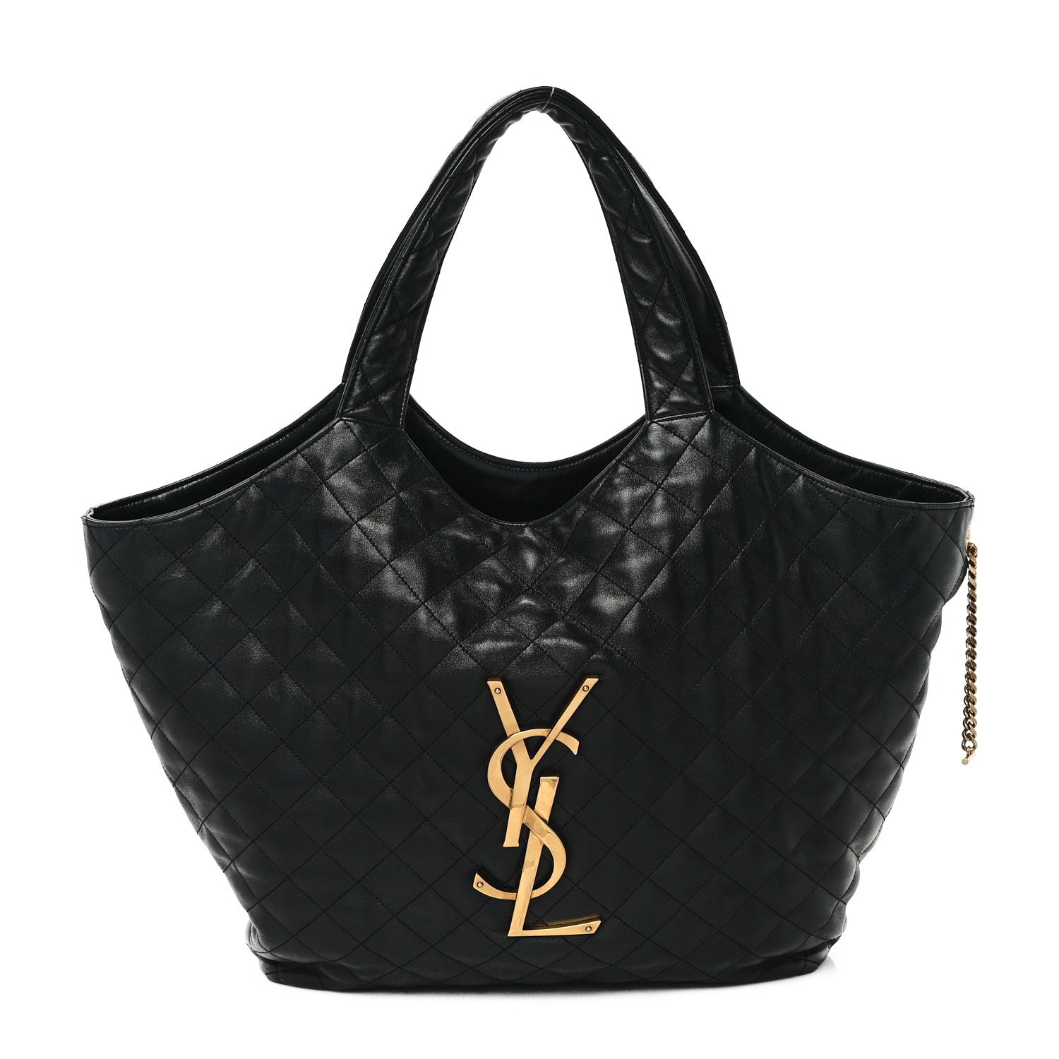 Saint Laurent Lambskin Quilted Maxi Icare Shopping Tote Black 1 of 11