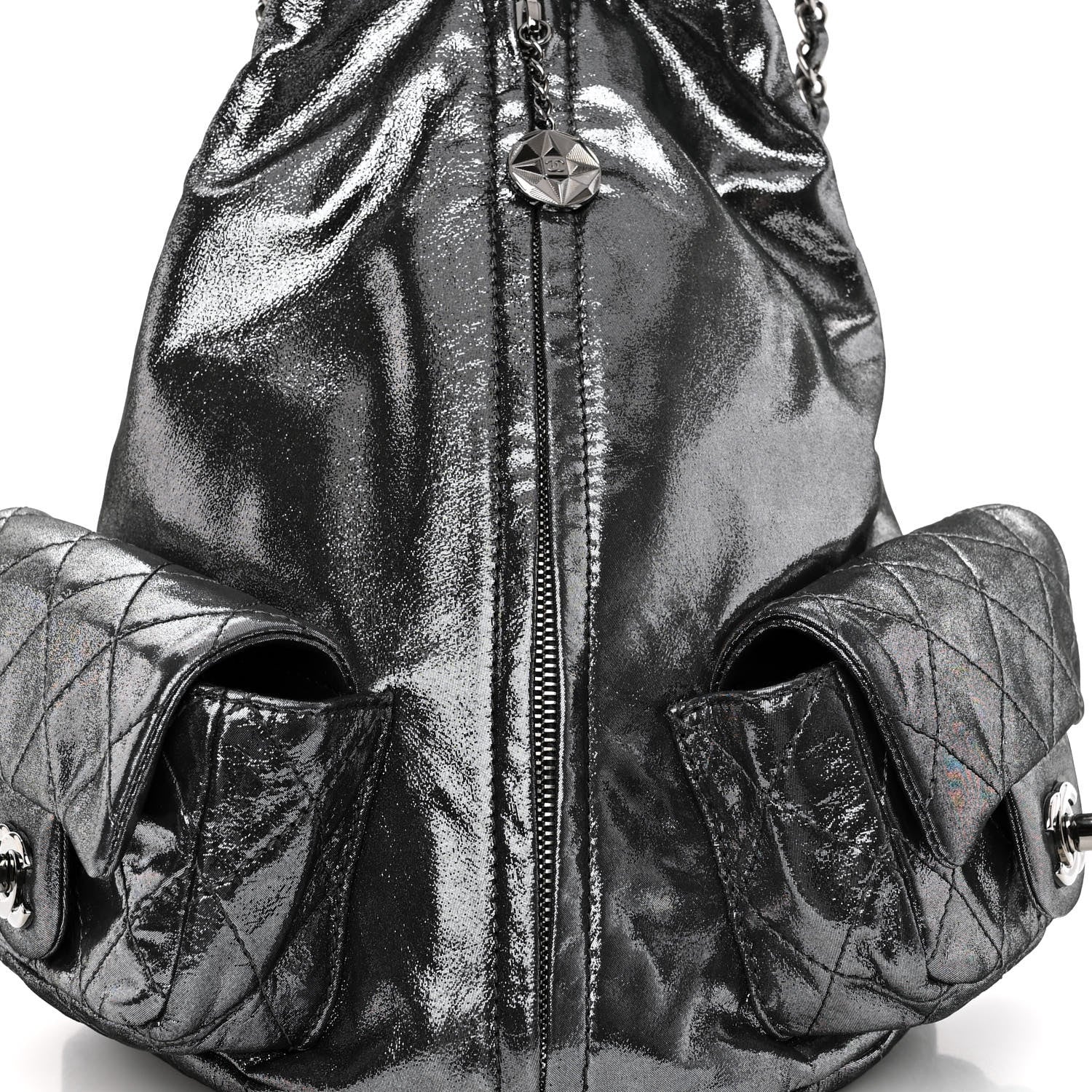 Chanel Iridescent Calfskin Backpack Is Back Dark Grey 7 of 9