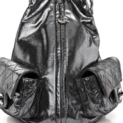 Chanel Iridescent Calfskin Backpack Is Back Dark Grey 7 of 9