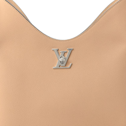Louis Vuitton Calfskin Lockme Hobo Beige 9 of 9