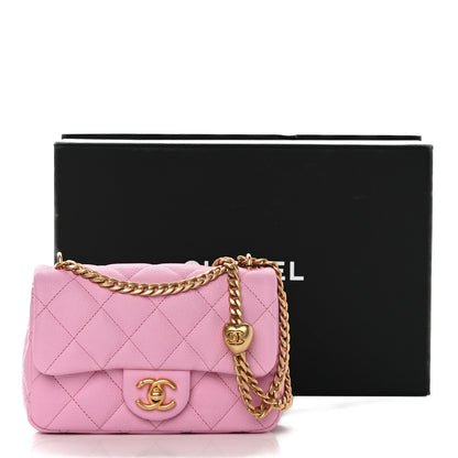Chanel Caviar Quilted Mini Rectangular Sweetheart Flap Lilac 11 of 11