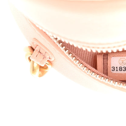 Chanel Lambskin Quilted Chanel 19 Round Clutch With Chain Light Orange 7 of 12