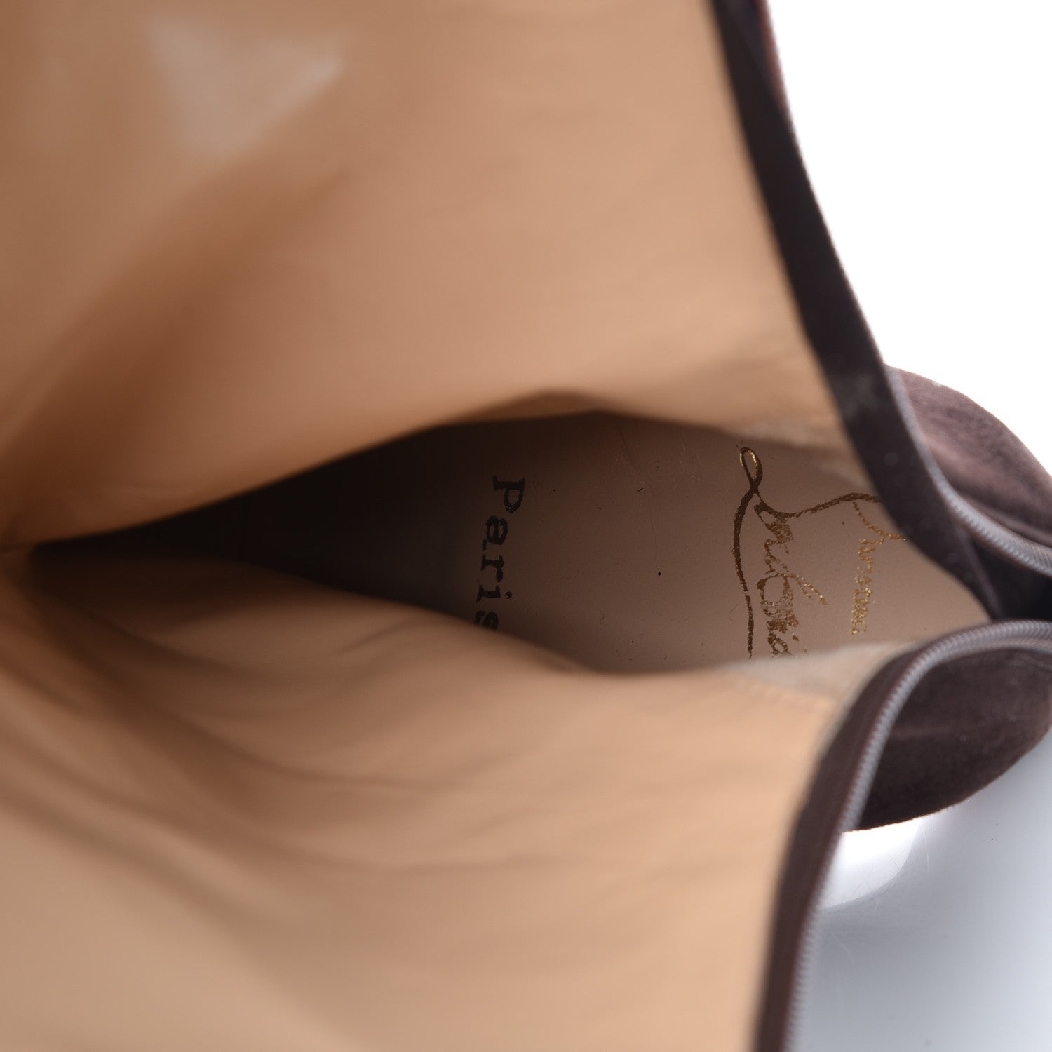 Christian Louboutin Suede Bourge 50 Tall Boots 38 Brown 7 of 9