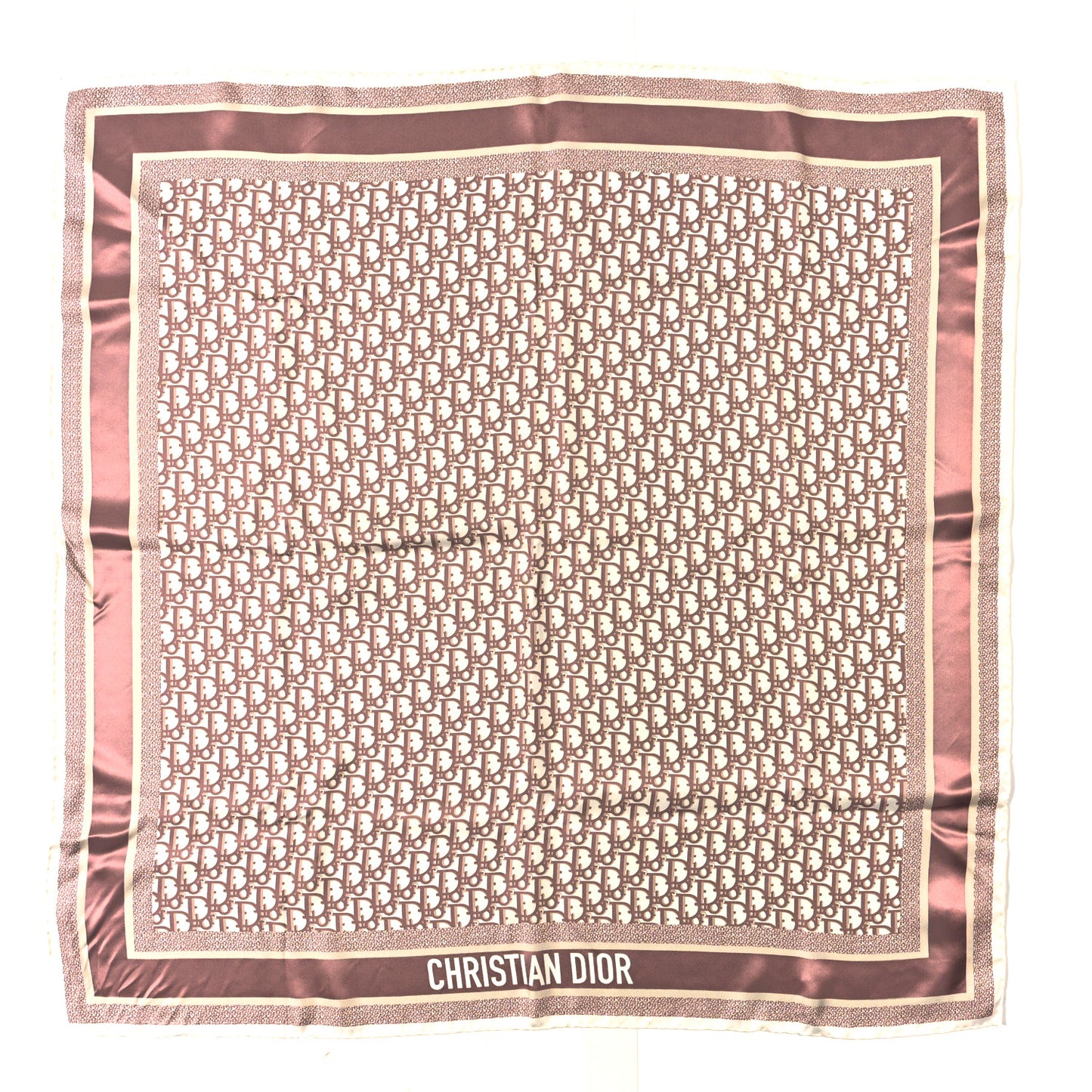 Silk Oblique Scarf Rose Grey