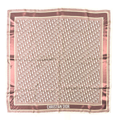 Christian Dior Silk Oblique Scarf Rose Grey 1 of 2