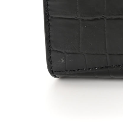 Balenciaga Semi Shiny Calfskin Crocodile Embossed Neo Classic Black Hardware S City Black 12 of 12