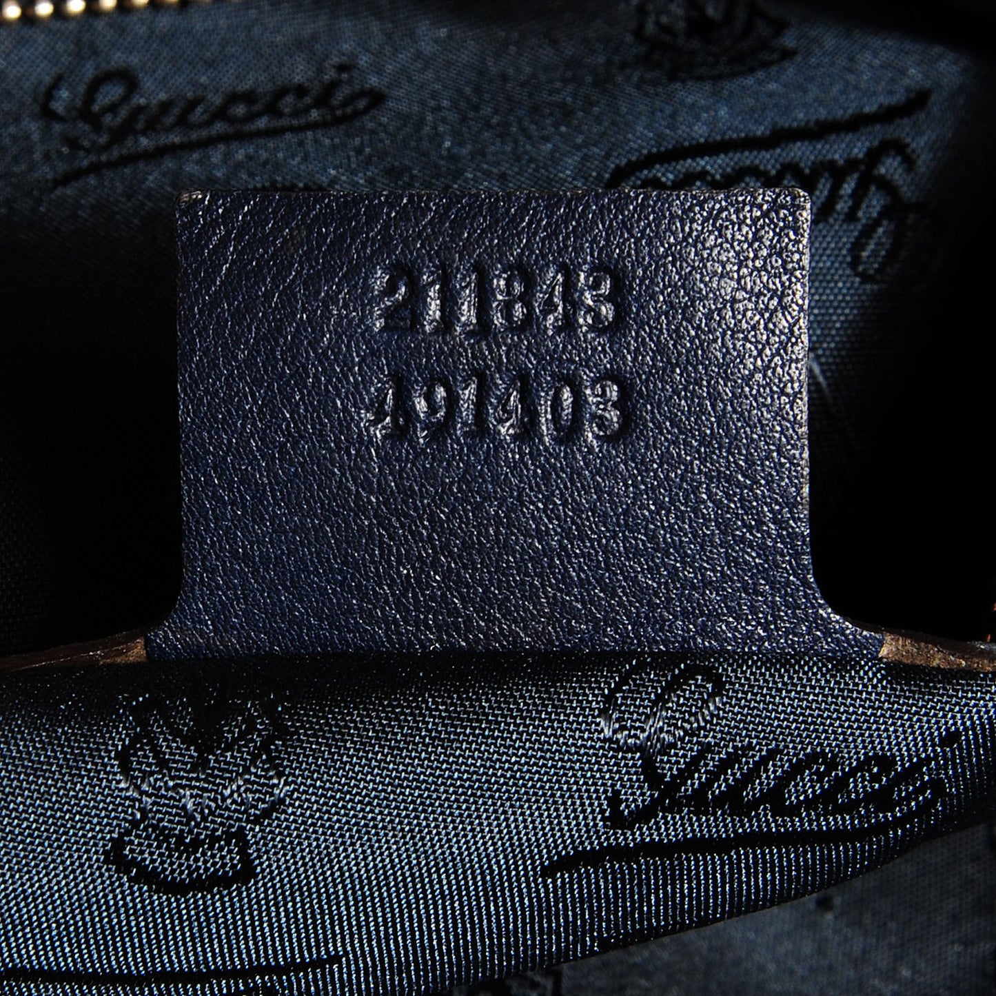 Crystal Monogram Hysteria Tote Navy Blue