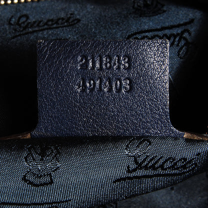 Gucci Crystal Monogram Hysteria Tote Navy Blue 7 of 7