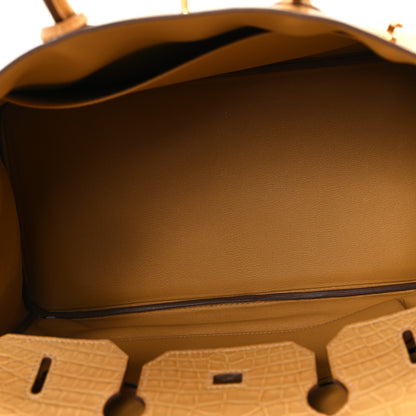 Hermes Matte Alligator Birkin 35 Paille 5 of 12