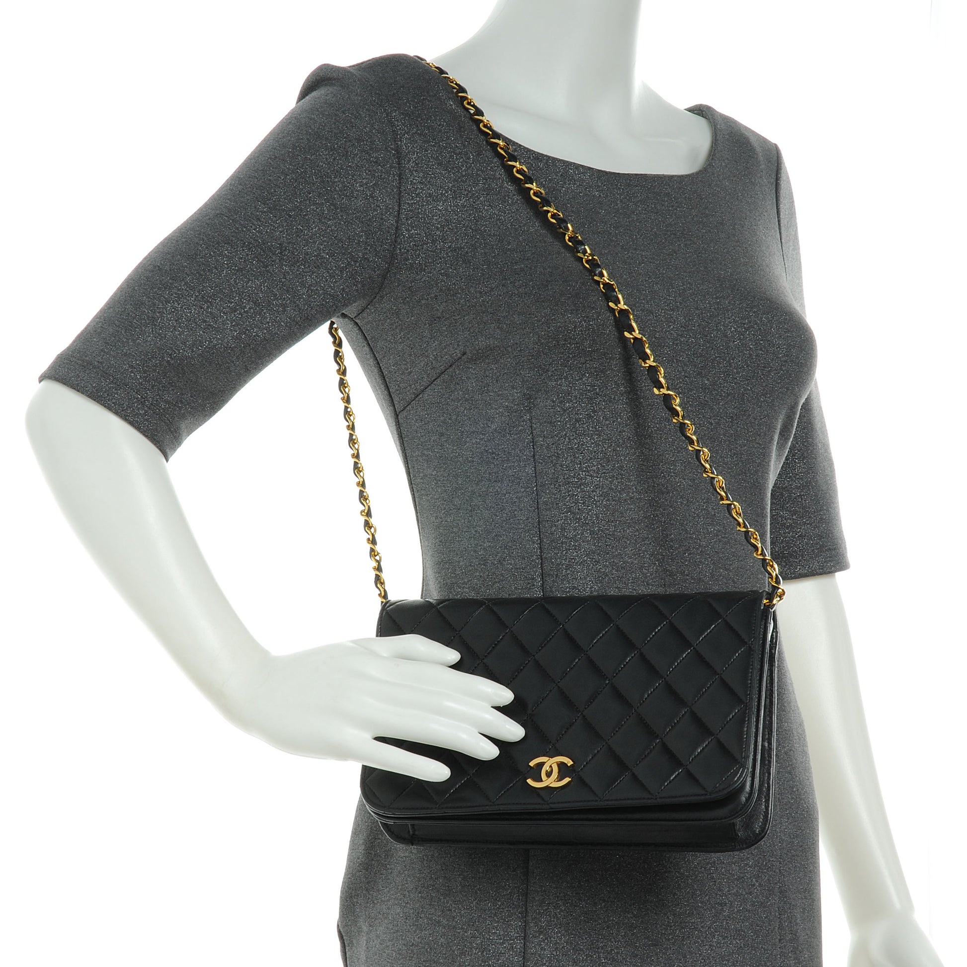 Chanel Lambskin Quilted Small Flap Black 2 of 7
