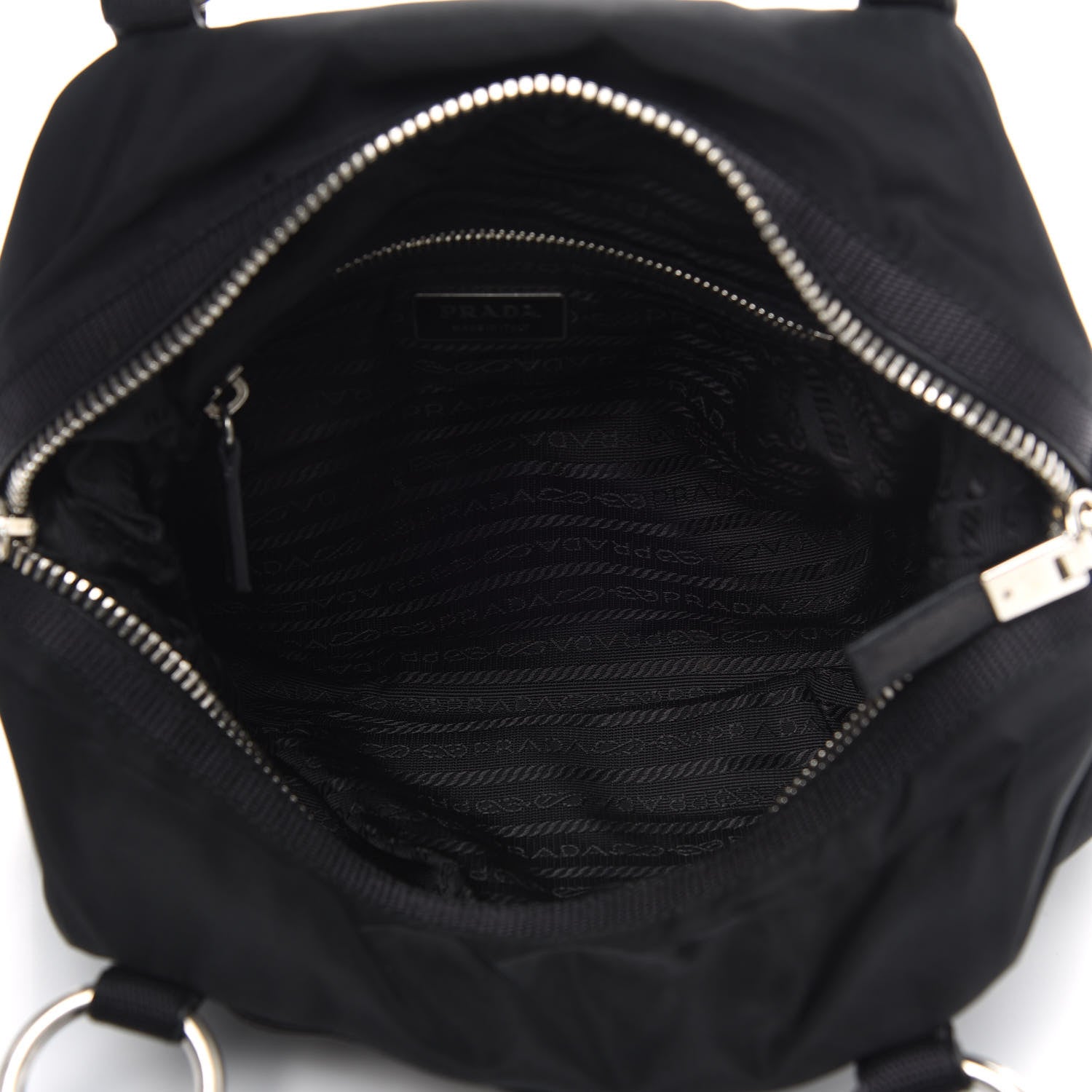 Prada Tessuto Nylon Tape Shoulder Bag Black 5 of 10
